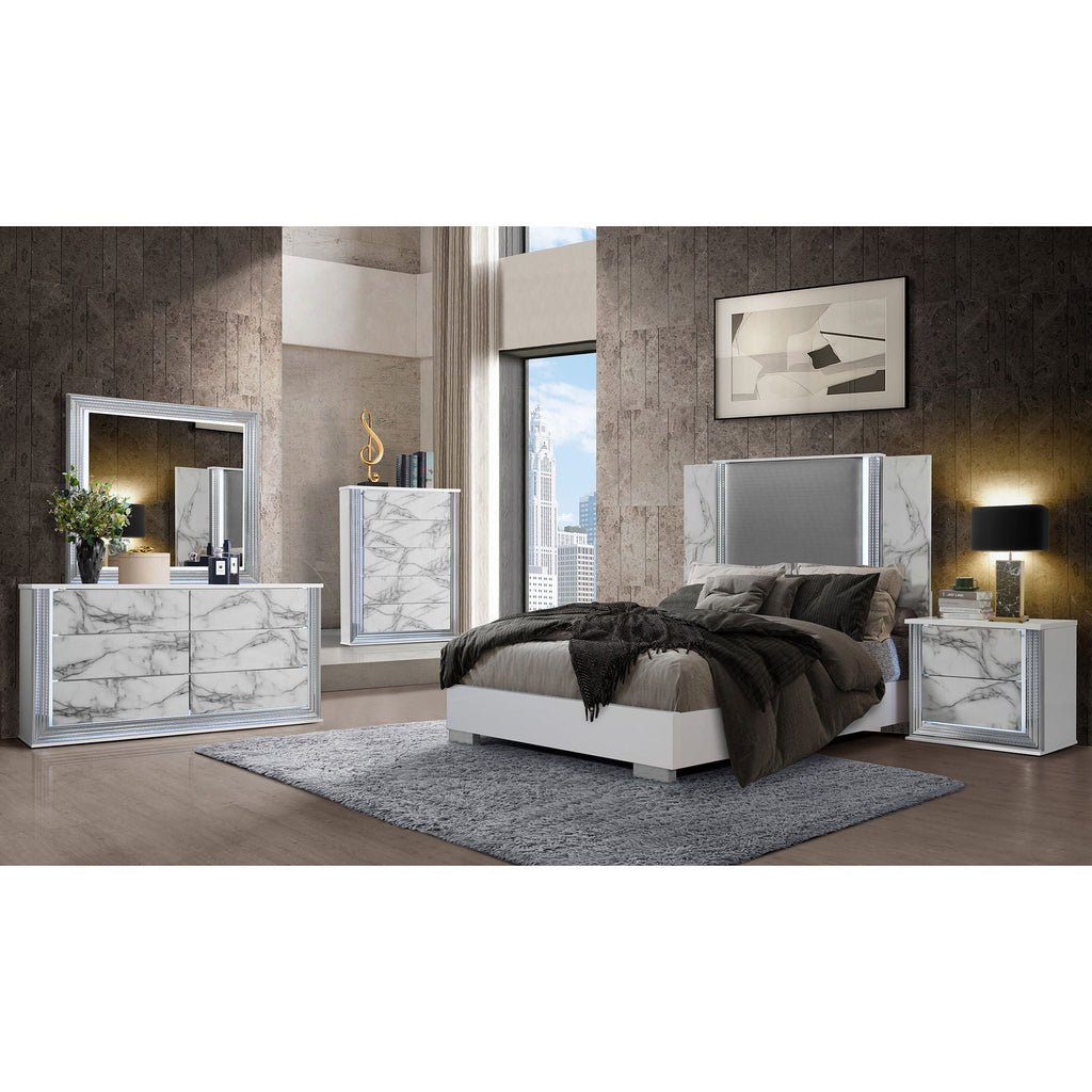 Moon - Modern Bed With LED Accent Lighting