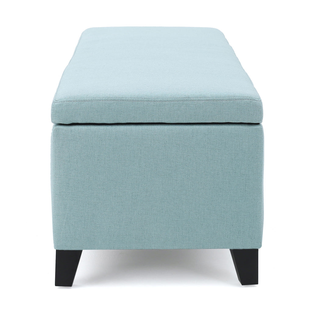 Contemporary Storage Ottoman Bench With Upholstery