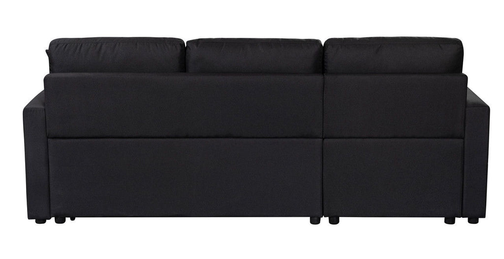 Paisley - Fabric Reversible Sleeper Sectional Sofa With Storage Chaise