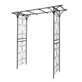 Metal Garden Arch Climbing Plants Support Rose Arch Outdoor - Black