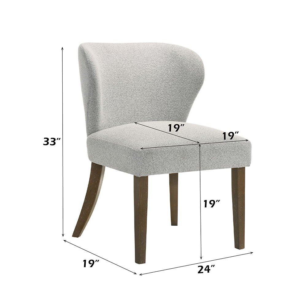 Dillon - Side Chair (Set of 2) - Gray / Walnut