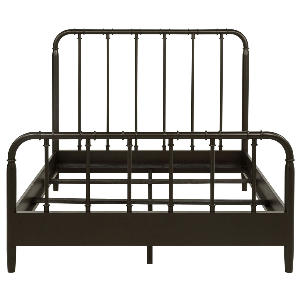 Rocco All Wood Water Pipe Open Frame Eastern King Bed Dark Bronze