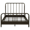Rocco All Wood Water Pipe Open Frame Eastern King Bed Dark Bronze