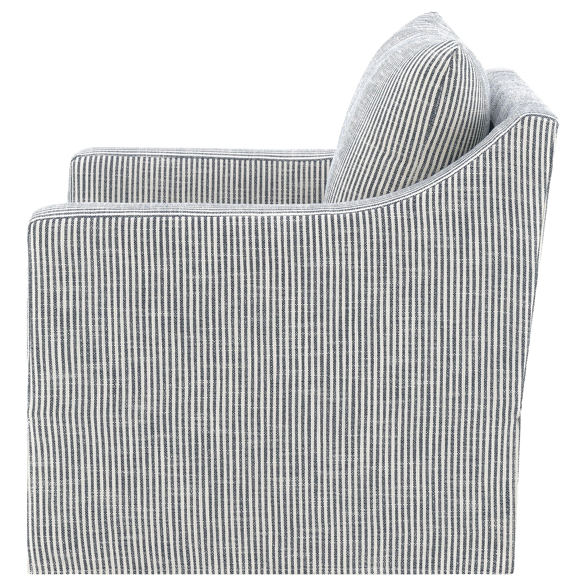 Merced - Upholstered Sloped Arm Accent Swivel Chair With 360 Degree Swivel Base - Gray