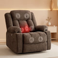 Brown Power Recliner With Massage And Heat Power Lift