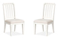 Willowbrook - Upholstered Side Chair With Wood Slat Back (Set of 2) - Egg Shell White