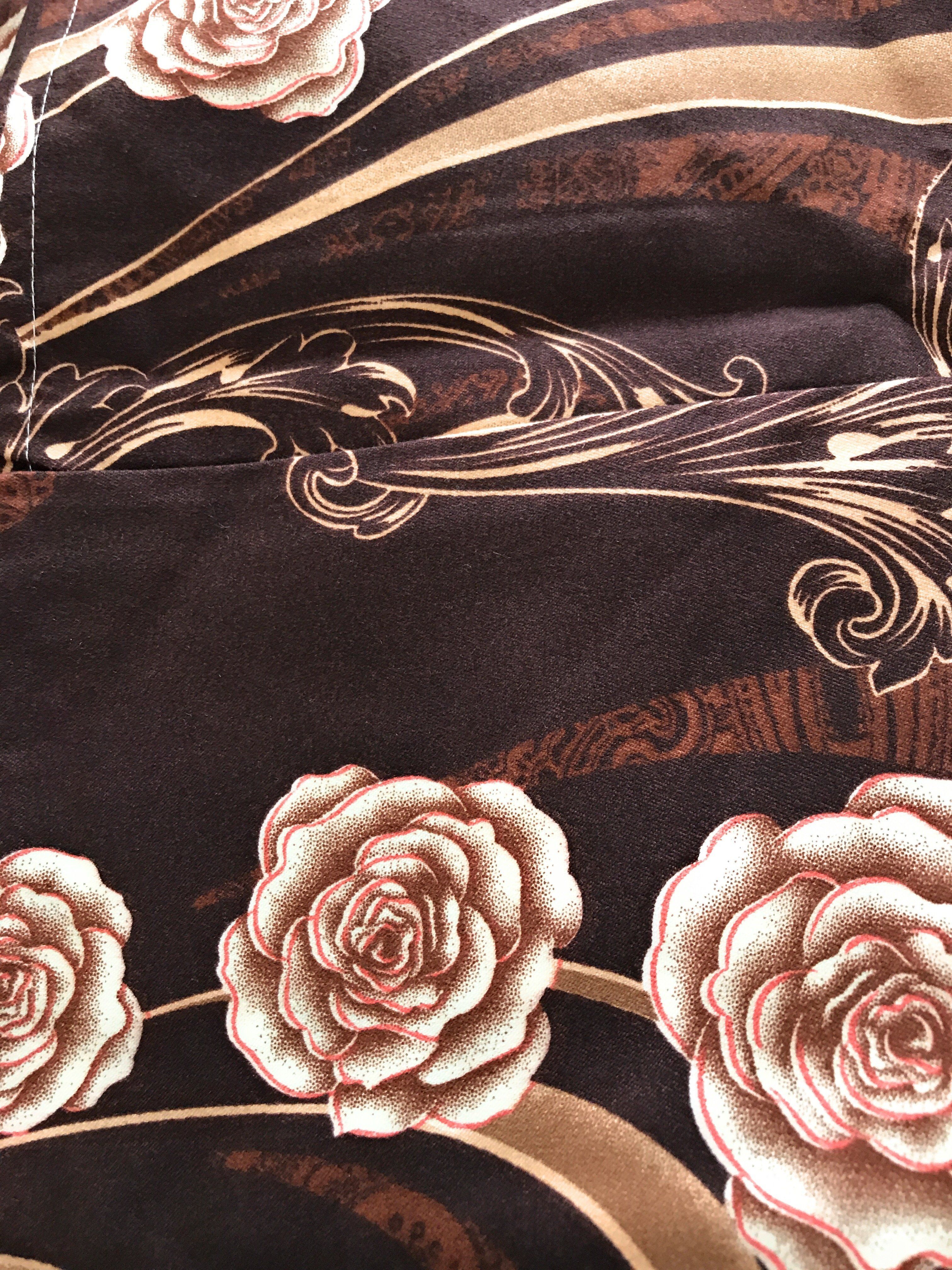 Tache Melted Gold Brown Floral Duvet Cover Twin (2815)