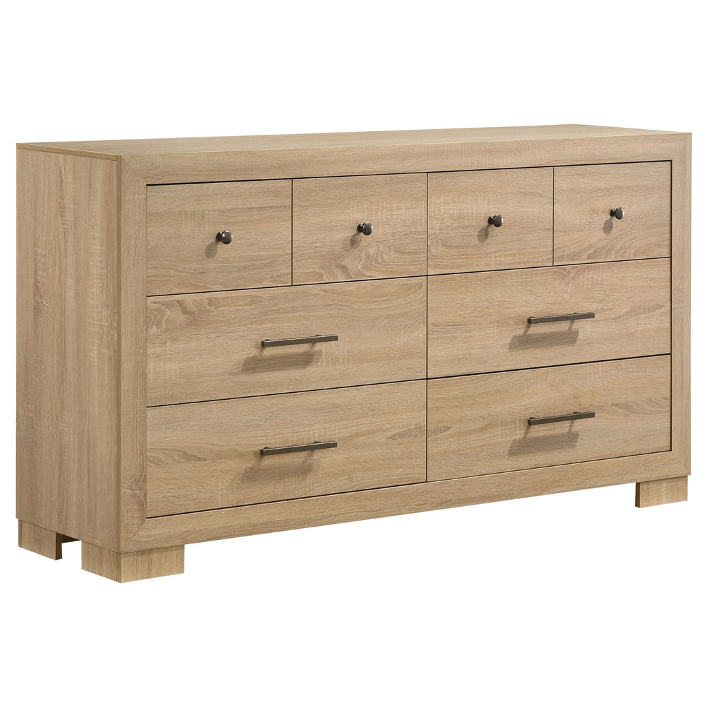 Arielle 5-piece Eastern King Bedroom Set Light Oak