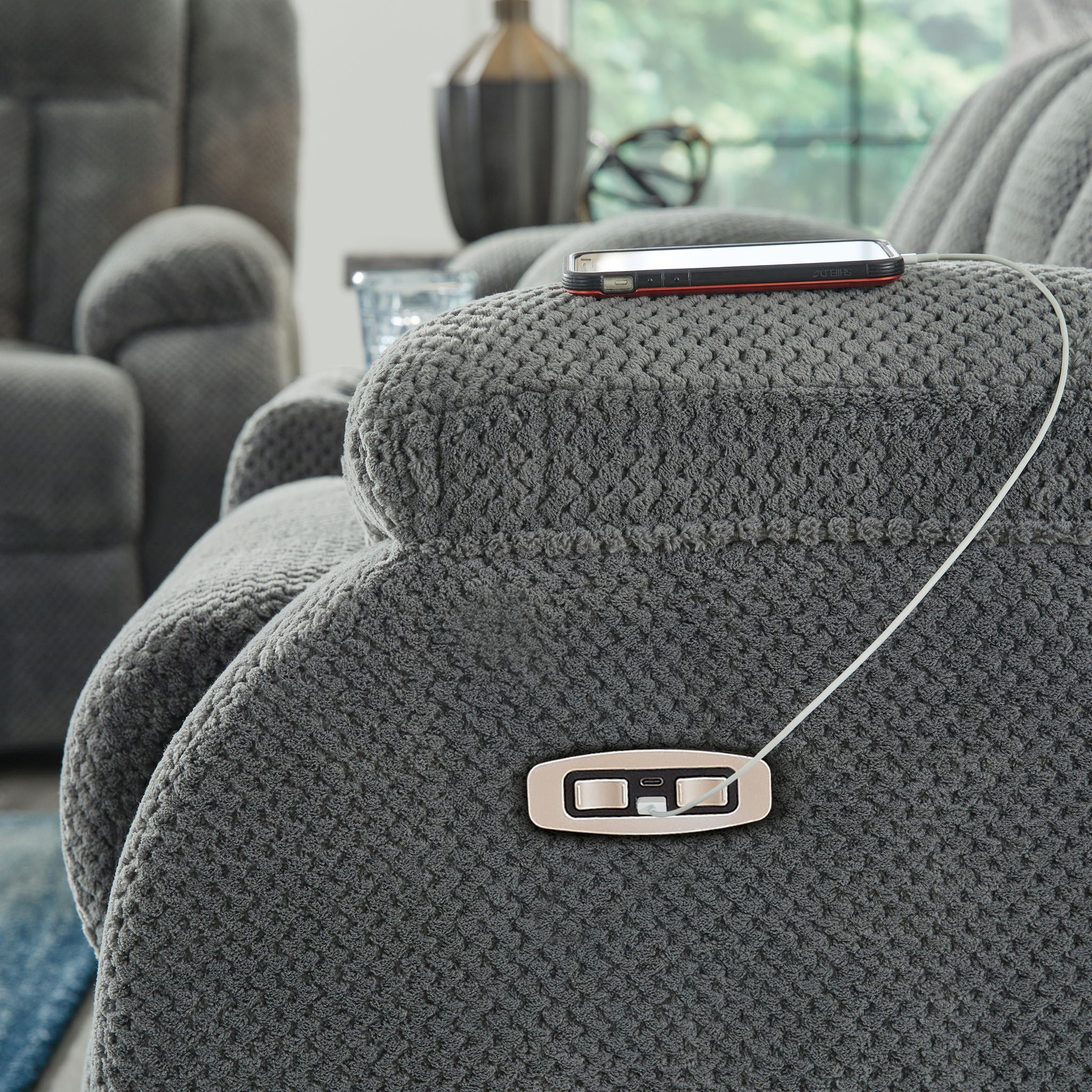 Observation - Power Rocker Recliner - Steel