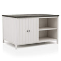 Counter Height Dining Table With Storage Cabinet Base - Dark Gray / Off White / Off White / Gray
