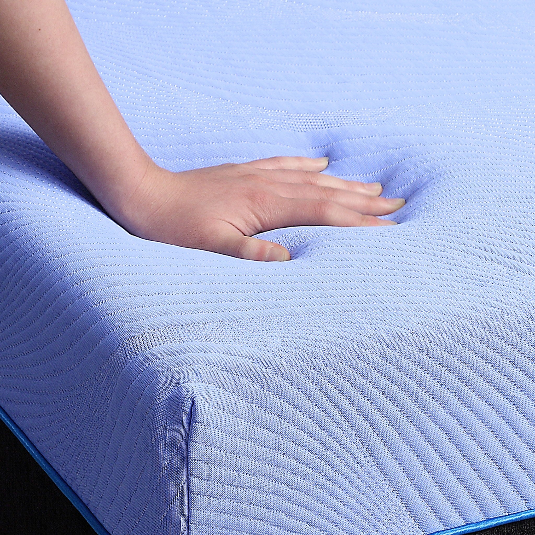 Refresh - 12" Flex Head Latex Foam Hybrid Mattress And Adjustable Base Bundle - Blue - King