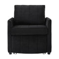 Upholstered Convertible Sleeper Sofa With 5 Position Backrest, Side Pockets, Storage