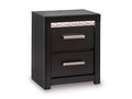 Shoralli - Two Drawer Night Stand - Black