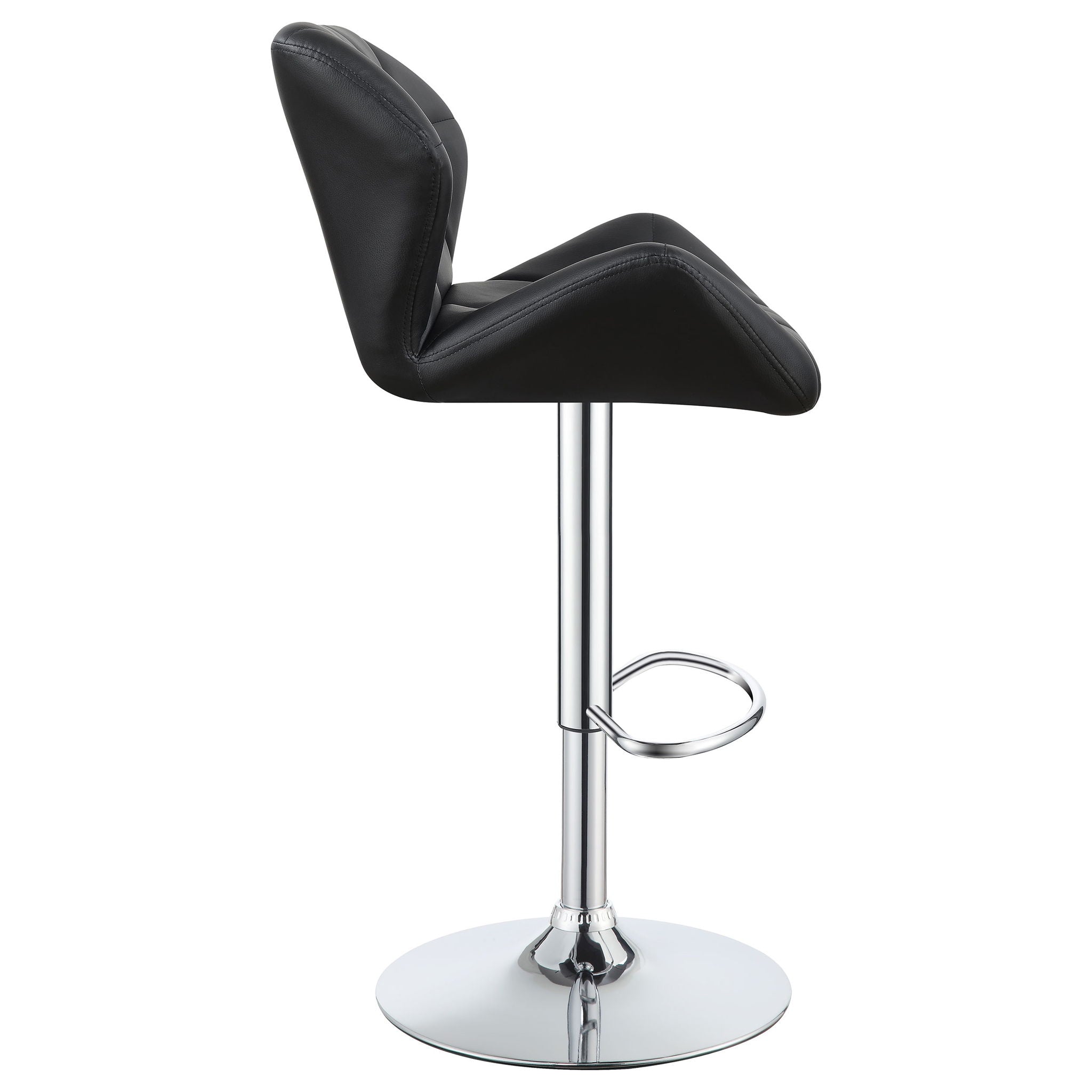 Adjustable Bar Stool With Height-Adjustable Base (Set of 2)