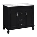 Bathroom Vanity With Top Sink, Basin On Cabinet With 2 Soft Closing Doors And 2 Drawers