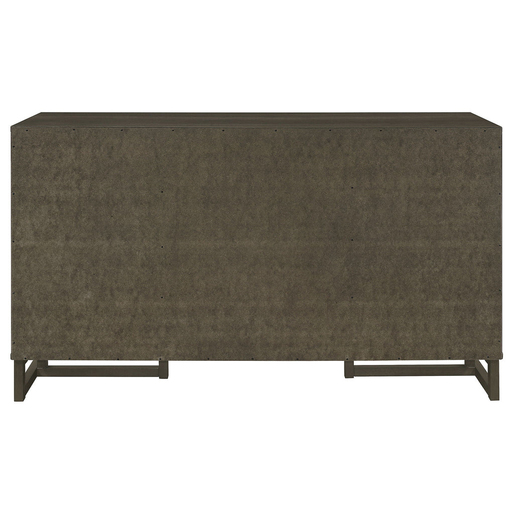 Glenmoor - 3 Drawer Server With 2 Cabinets - Dark Gray
