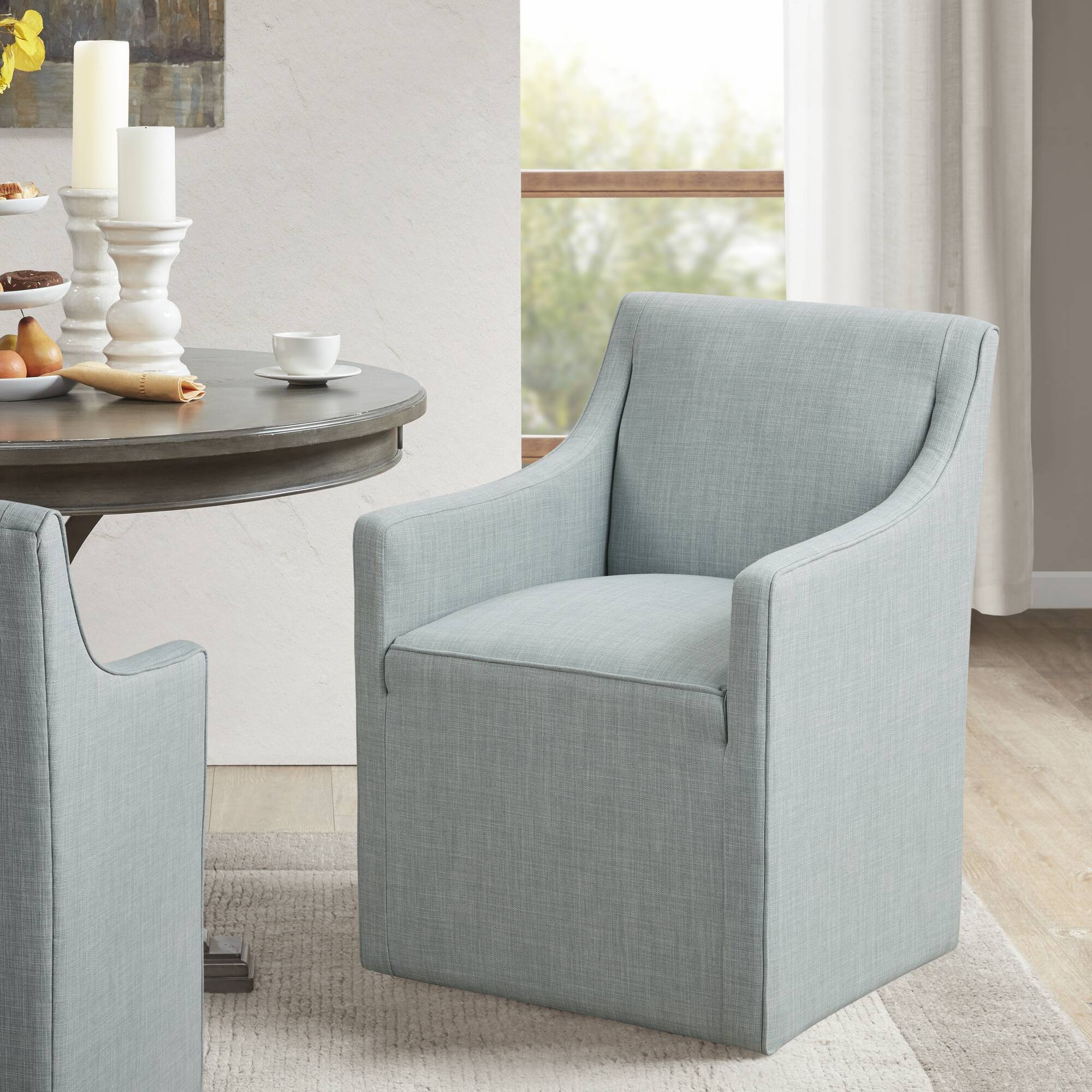Traditional Skirted Dining Arm Chair