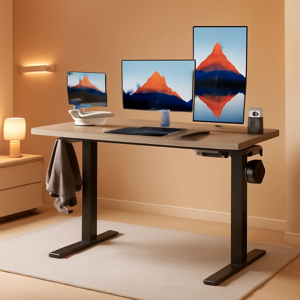48 Inch Electric Standing Desk With Adjustable Height And Memory Settings