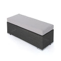 Enthrallia - Outdoor Wicker Bench With Foam Filled Cushion