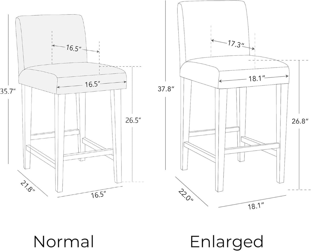 Comfortable Upholstered Bar Stools Set of Three