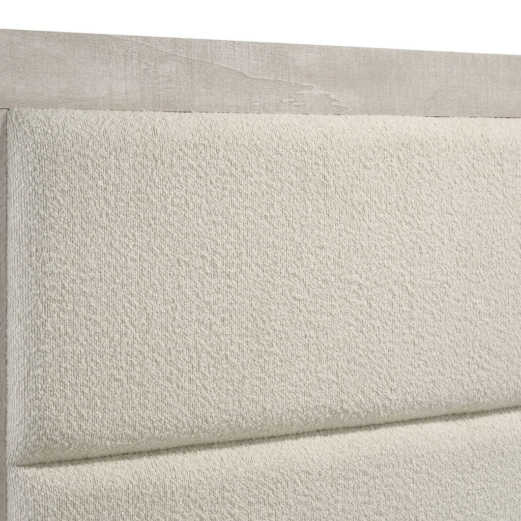 Strout - Queen Panel Bed With Upholstered Headboard - Rustic
