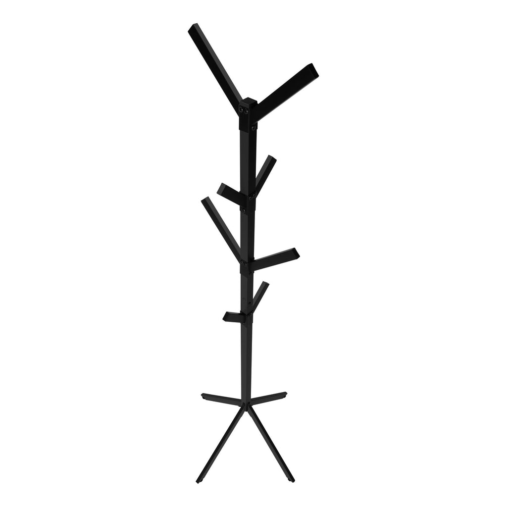 Coat Rack, Hall Tree, Free Standing, 8 Hooks, Entryway, Contemporary & Modern