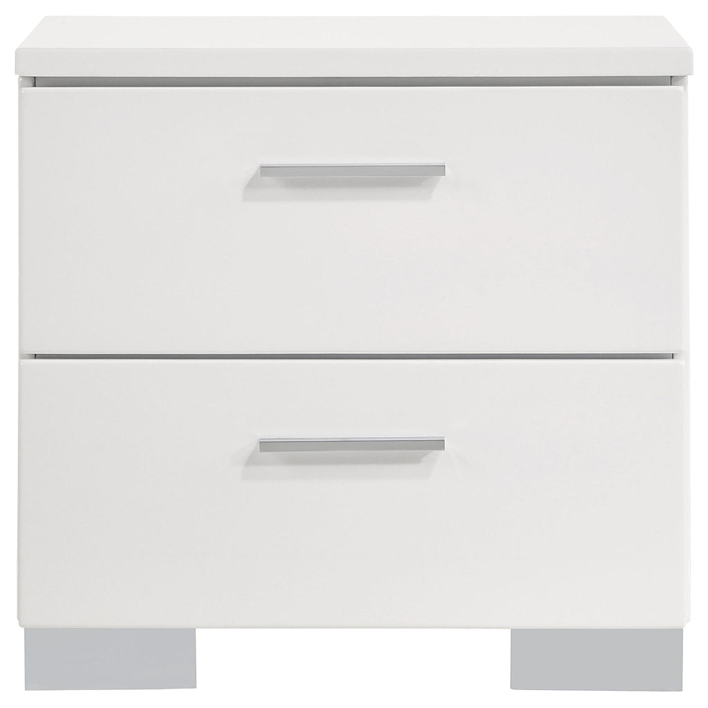Felicity 4-piece California King Bedroom Set White Gloss