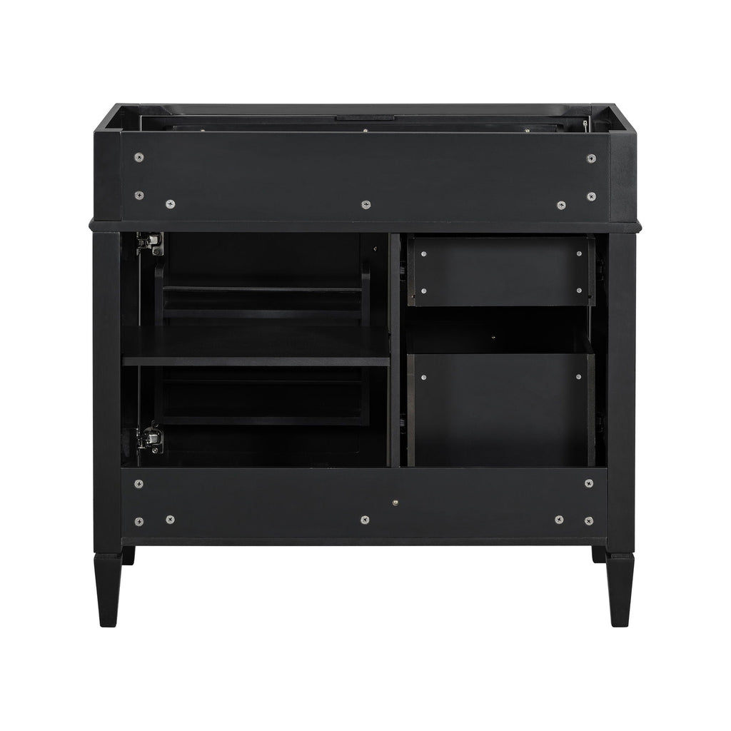Bathroom Vanity With 2 Drawers And Tip-Out Drawer, Storage Cabinet