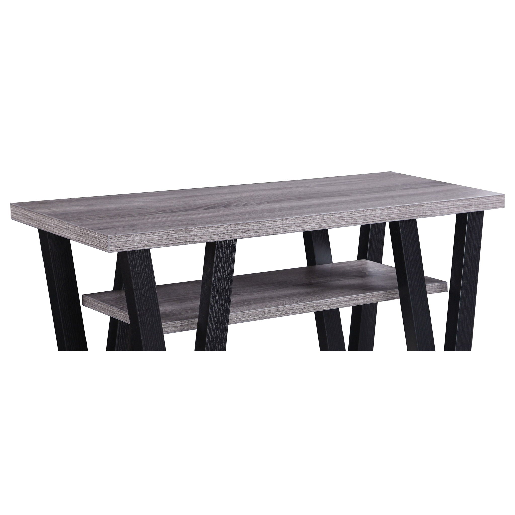 Rectangle Sofa Table With V Line Design - Gray