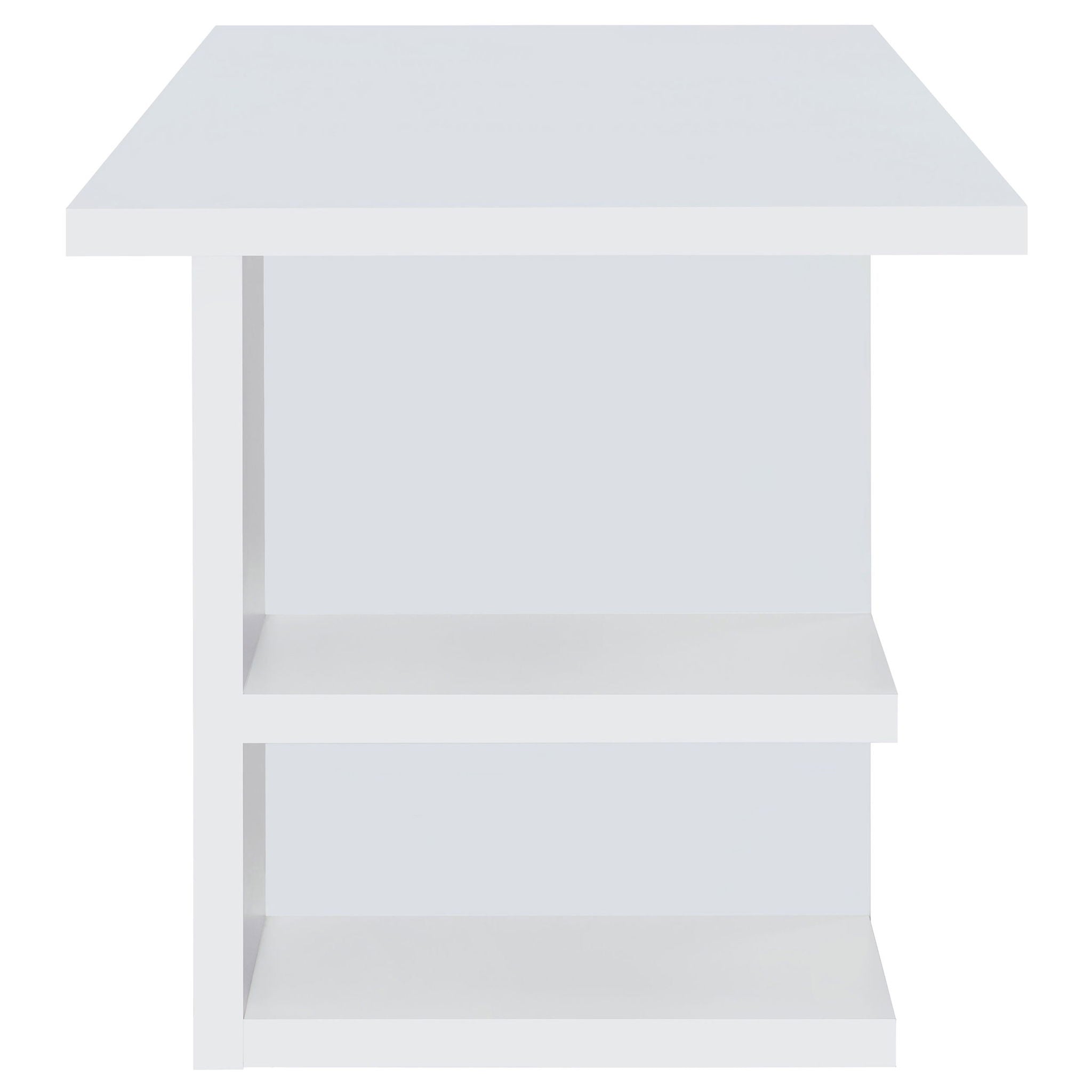 Hannah - 4 Shelf Writing Desk With Open Shelving - White