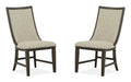 Westley Falls - Upholstered Host Side Chair (Set of 2) - Dark Brown
