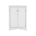 Triangle Bathroom Storage Cabinet With Adjustable Shelves, Freestanding Floor Cabinet For Home Kitchen