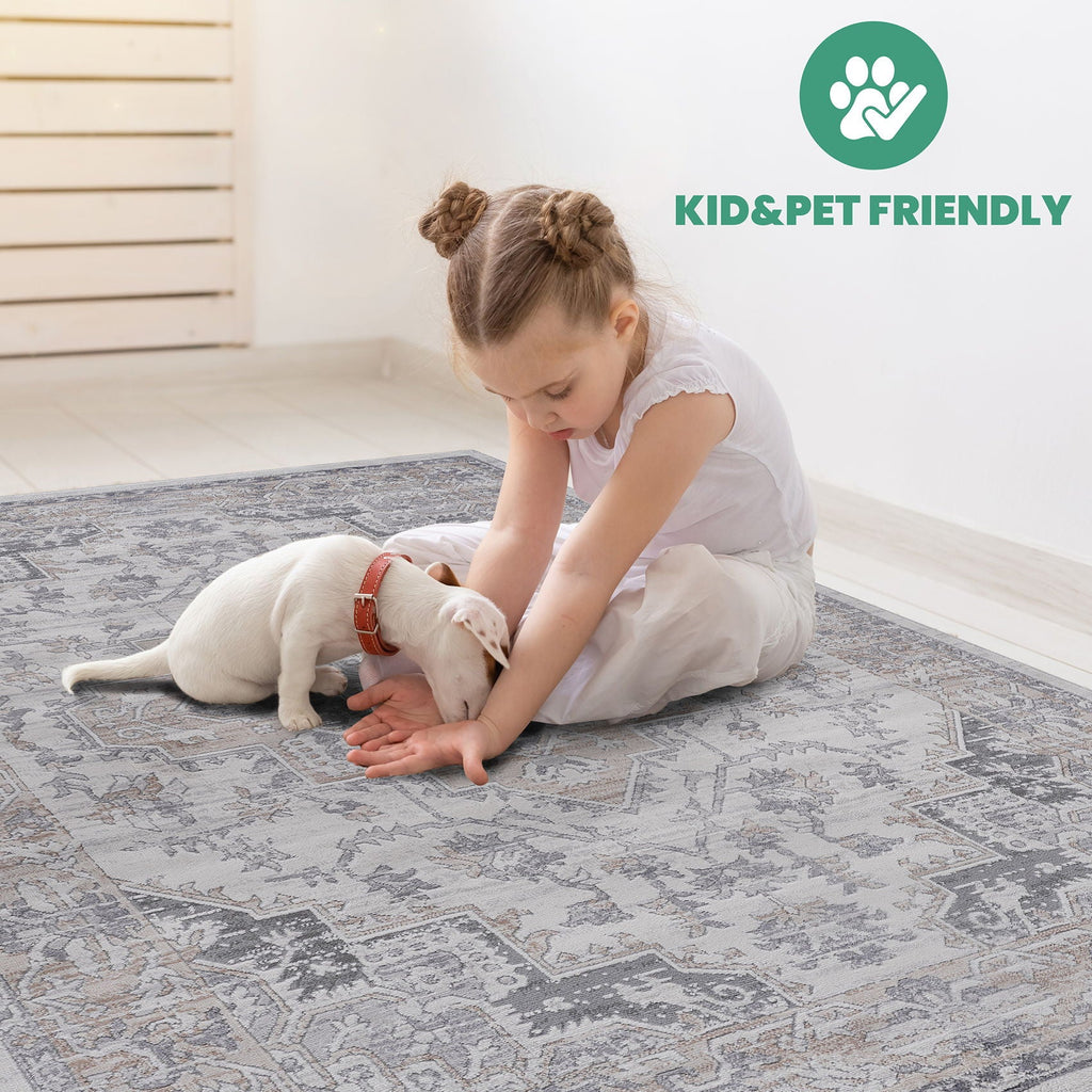 Marfi - 6' X 9' Oriental Area Rug - Ivory / Beige