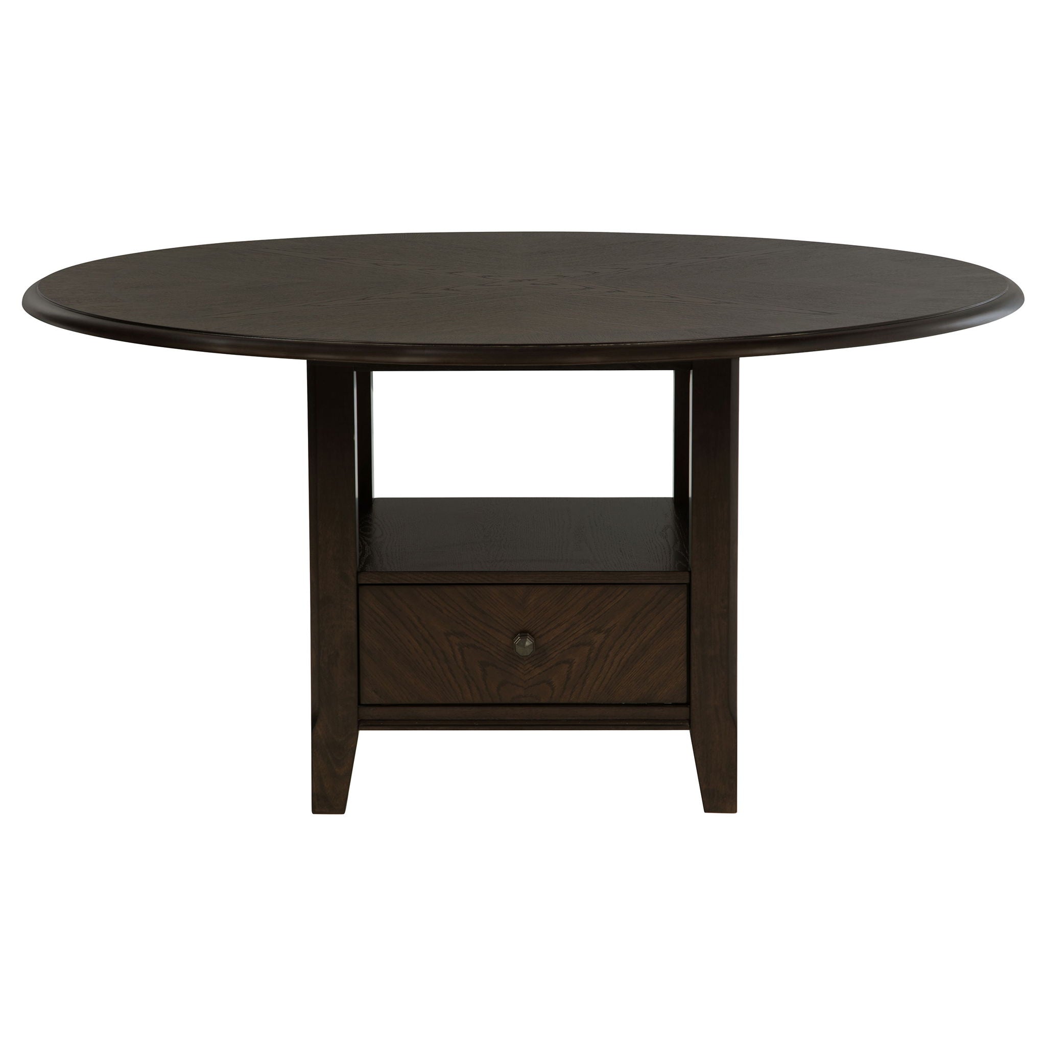 Twyla 5-piece 60-inch Round Wood Dining Table Set Dark Cocoa
