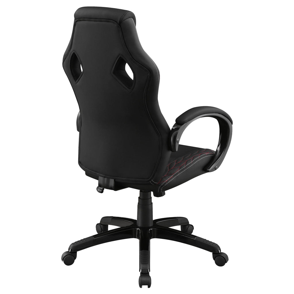 Norset - Upholstered Adjustable Home Office Desk Chair - Black