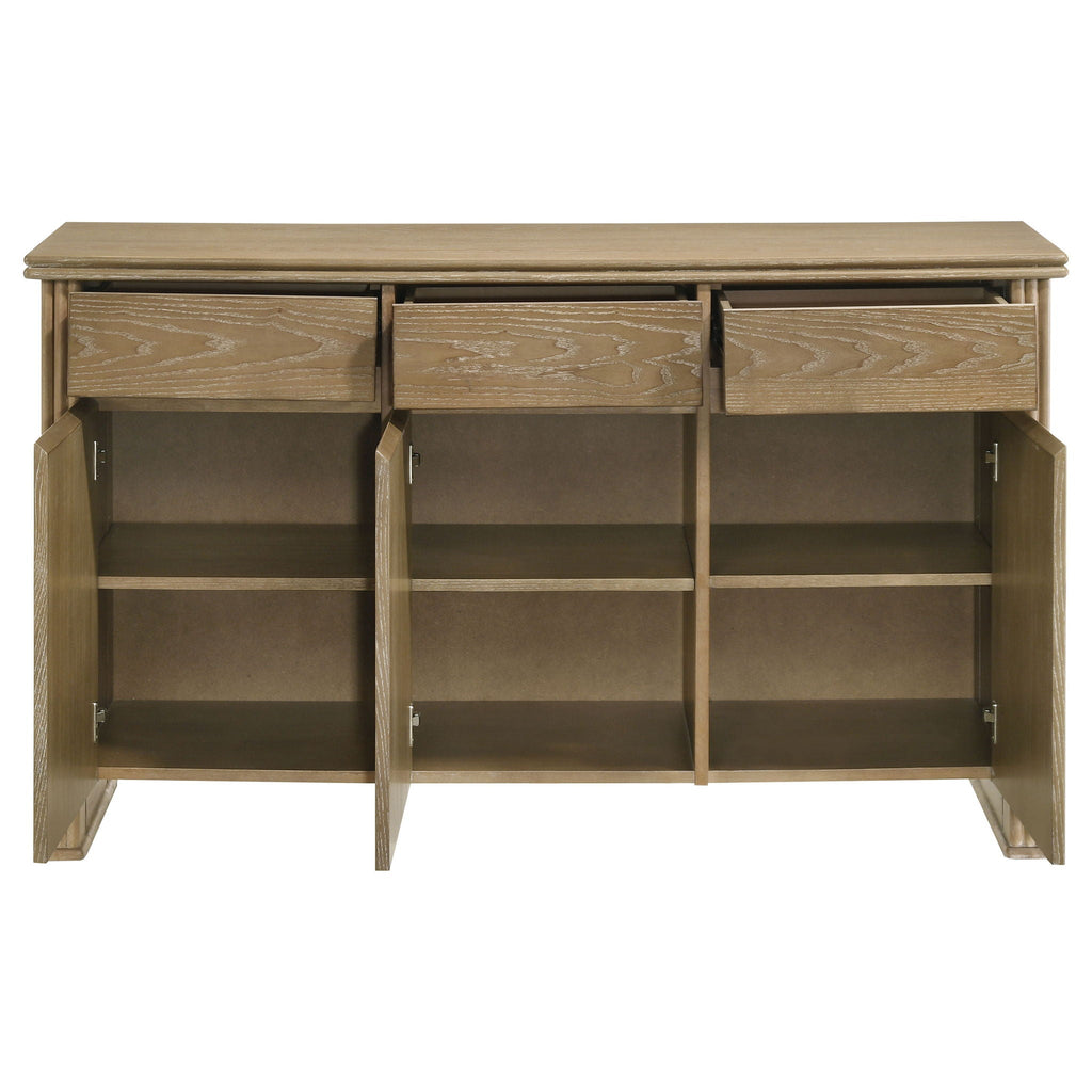 Adina 3-door 59-inch Sideboard Server Distressed Light Brown