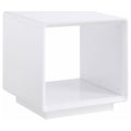 Paseo Square End Side Table White High Gloss
