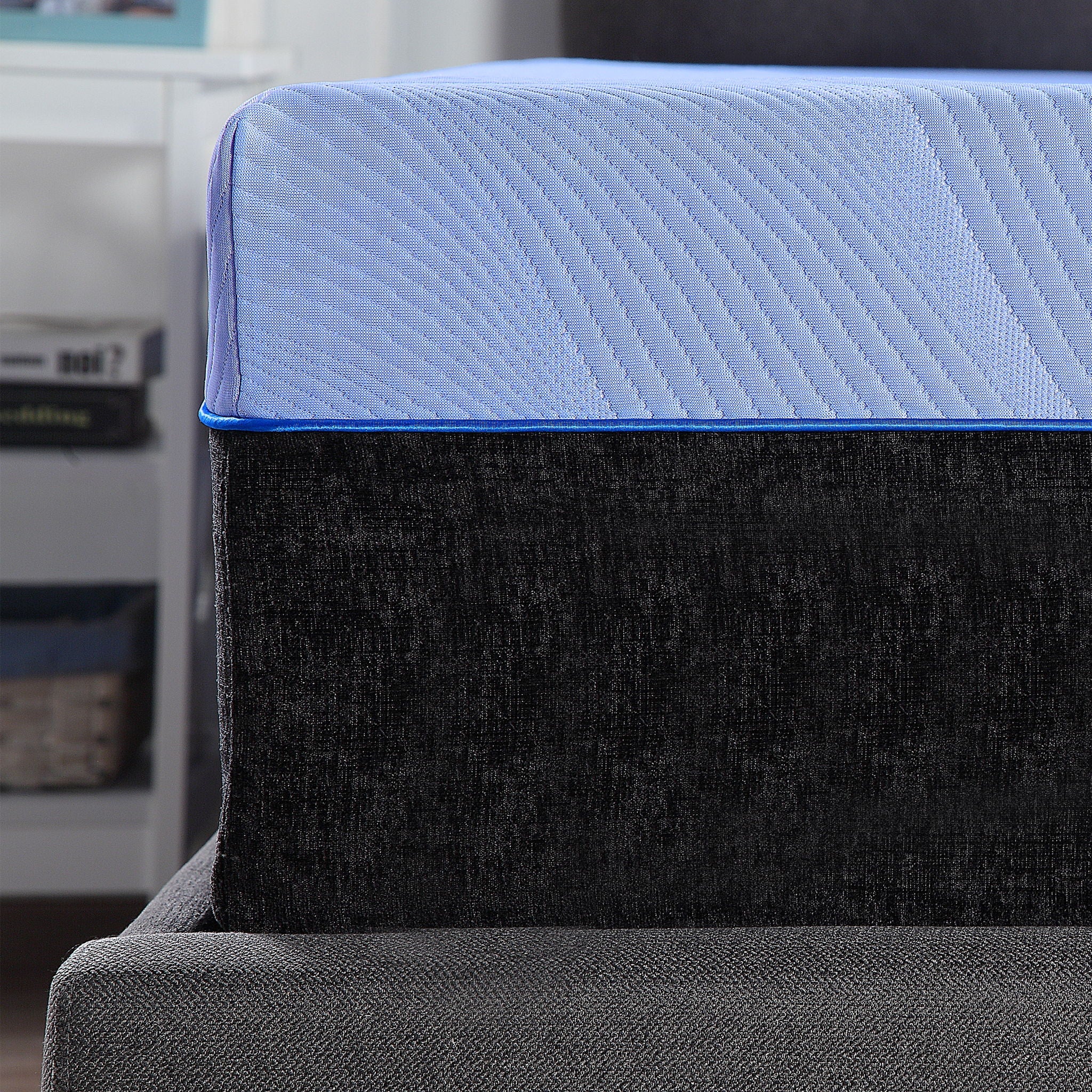 Refresh - 12" Flex Head Latex Foam Hybrid Mattress And Adjustable Base Bundle - Blue - King