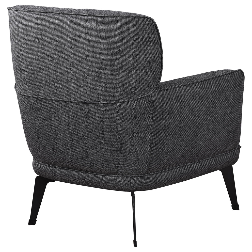 Andrea Upholstered Crescent Arm Accent Chair Grey