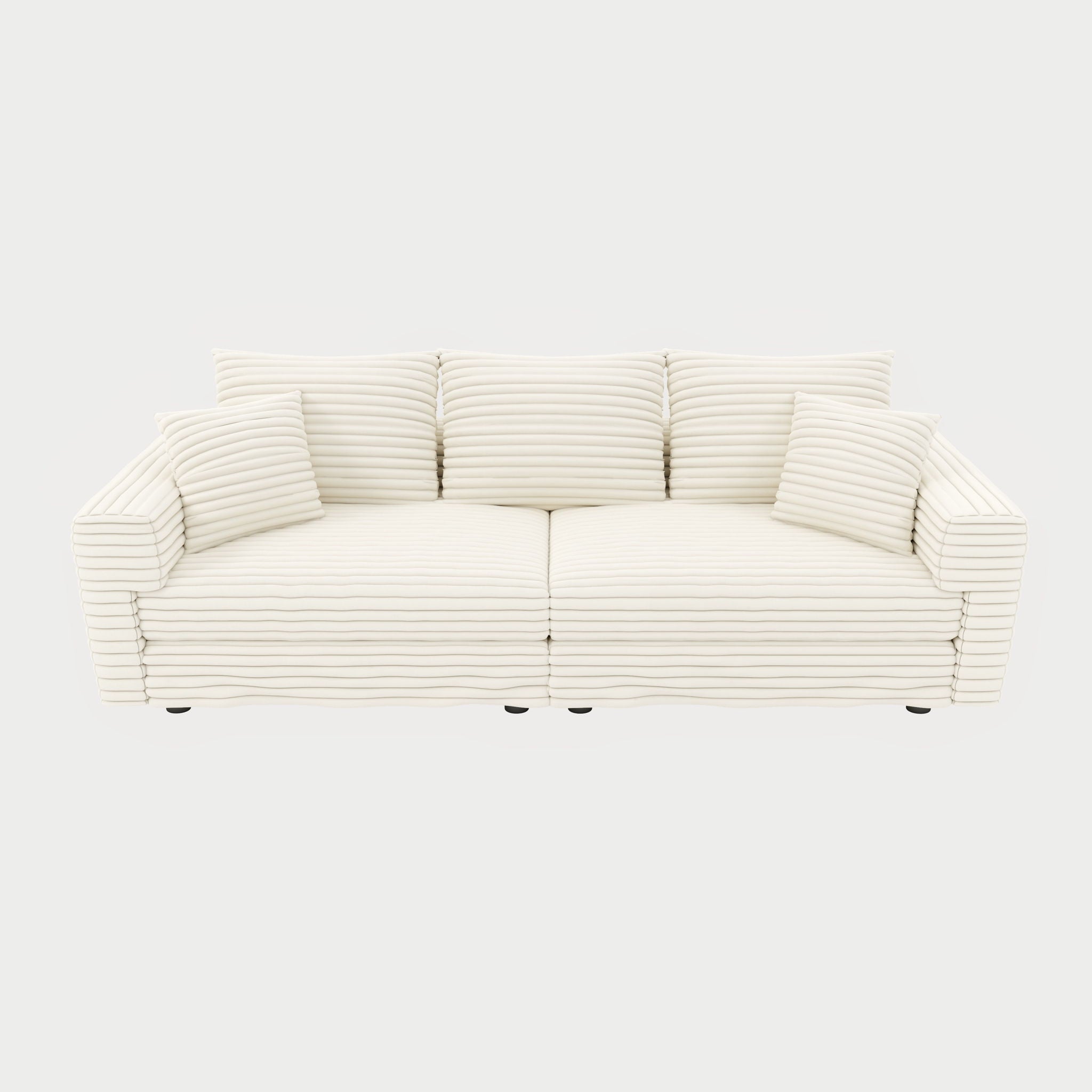 4 Seat Sofa, Modern Comfy Upholstered Sofa Cloud Couch, Deep Seat Couches With Soft Pillows