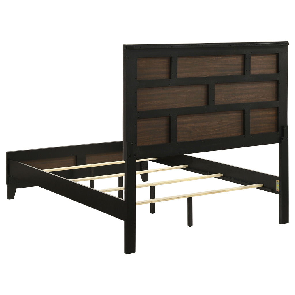 Watson Wood Full Panel Bed Grey Oak
