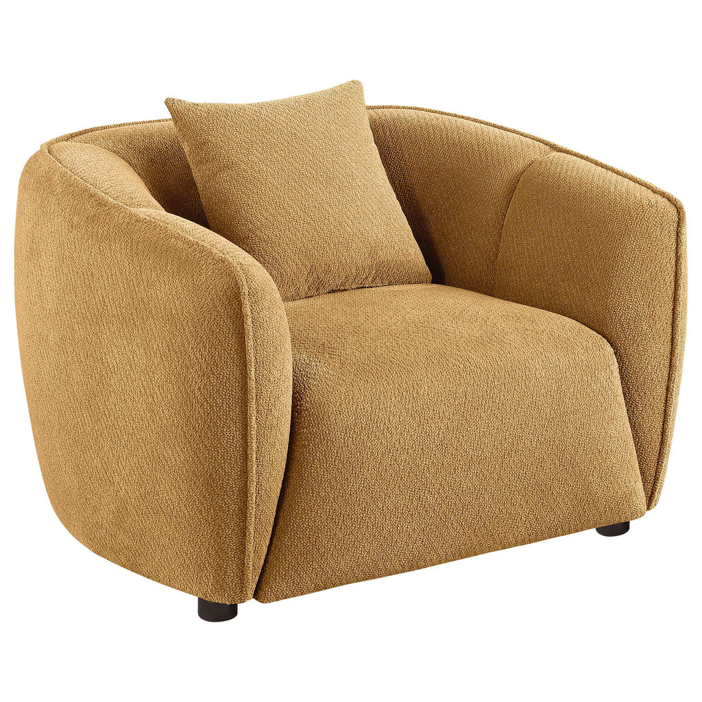 Aleisha 3-piece Chenille Upholstered Sofa Set Mustard Yellow