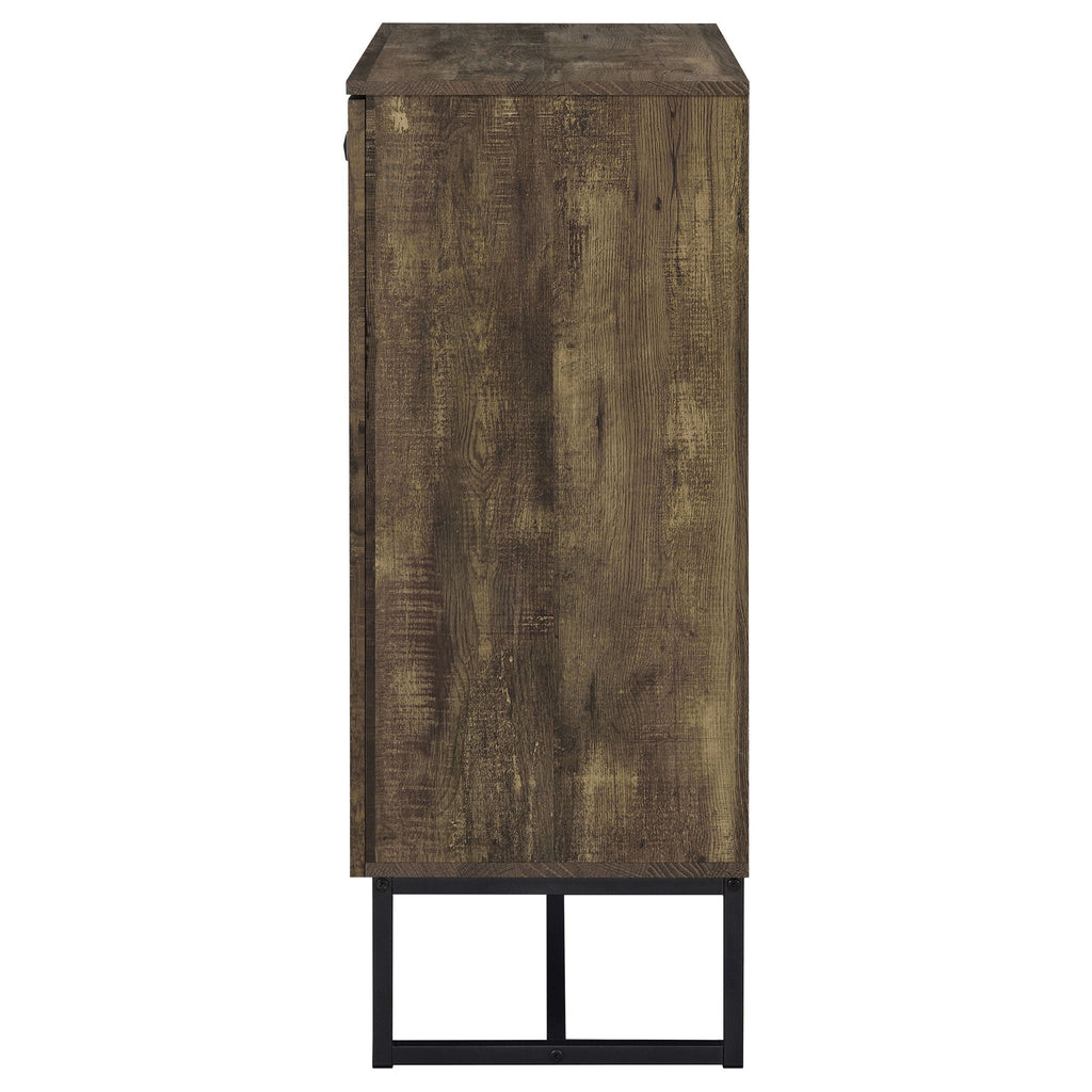 Sager - 4 Shelf Accent Cabinet - Oak