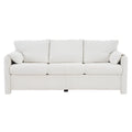 Modern 3 Seater Sofa Chenille Couch Plush Triple Seater Sofa With High Density Foam Cushions, Deep Seat Living Room Couch For Family Room, Apartment & Home Theater - Ivory White