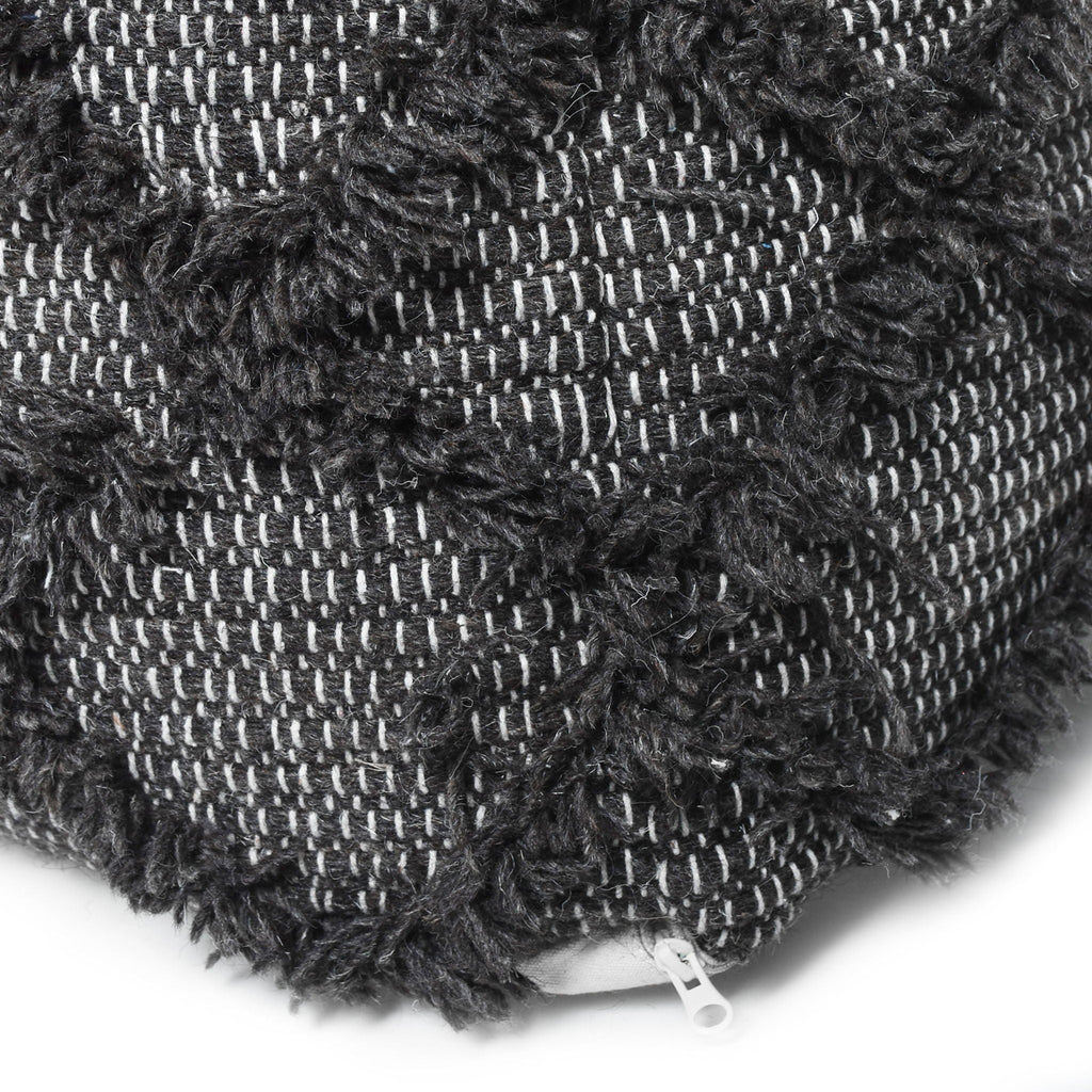 Jumanji - Handcrafted Wool And Cotton Pouf - Brown