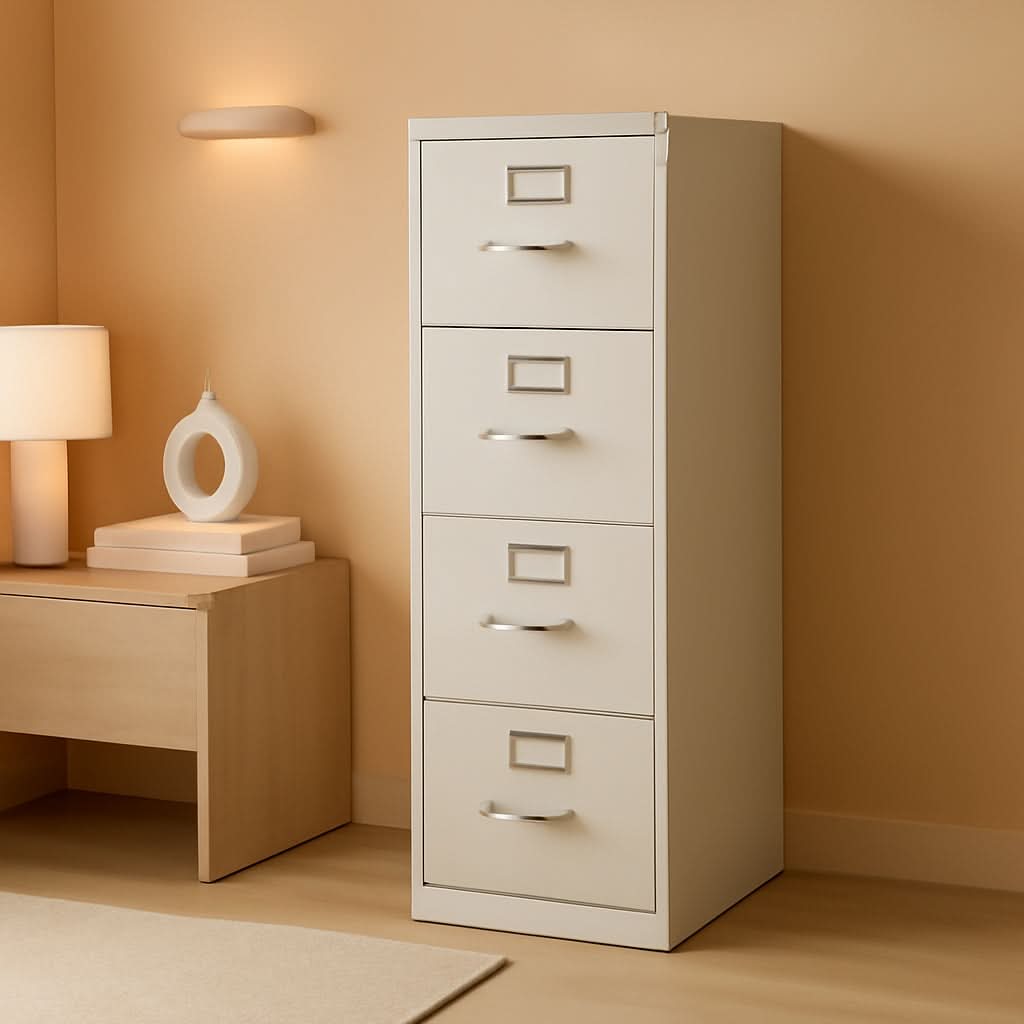 5 Drawer Filing Cabinet 310 Series Full Suspension Gray