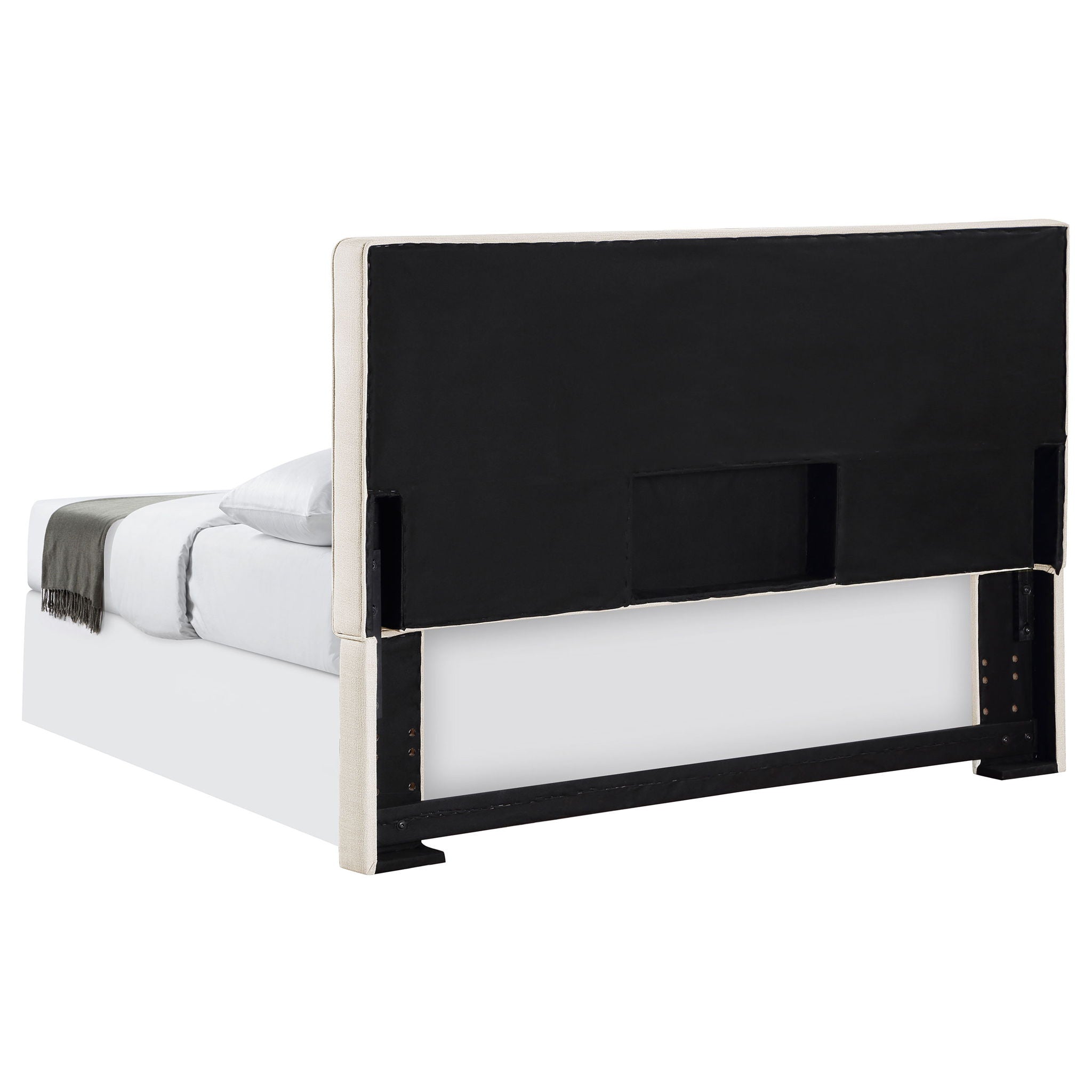Kosmo Upholstered Queen or Full Panel Headboard Sand