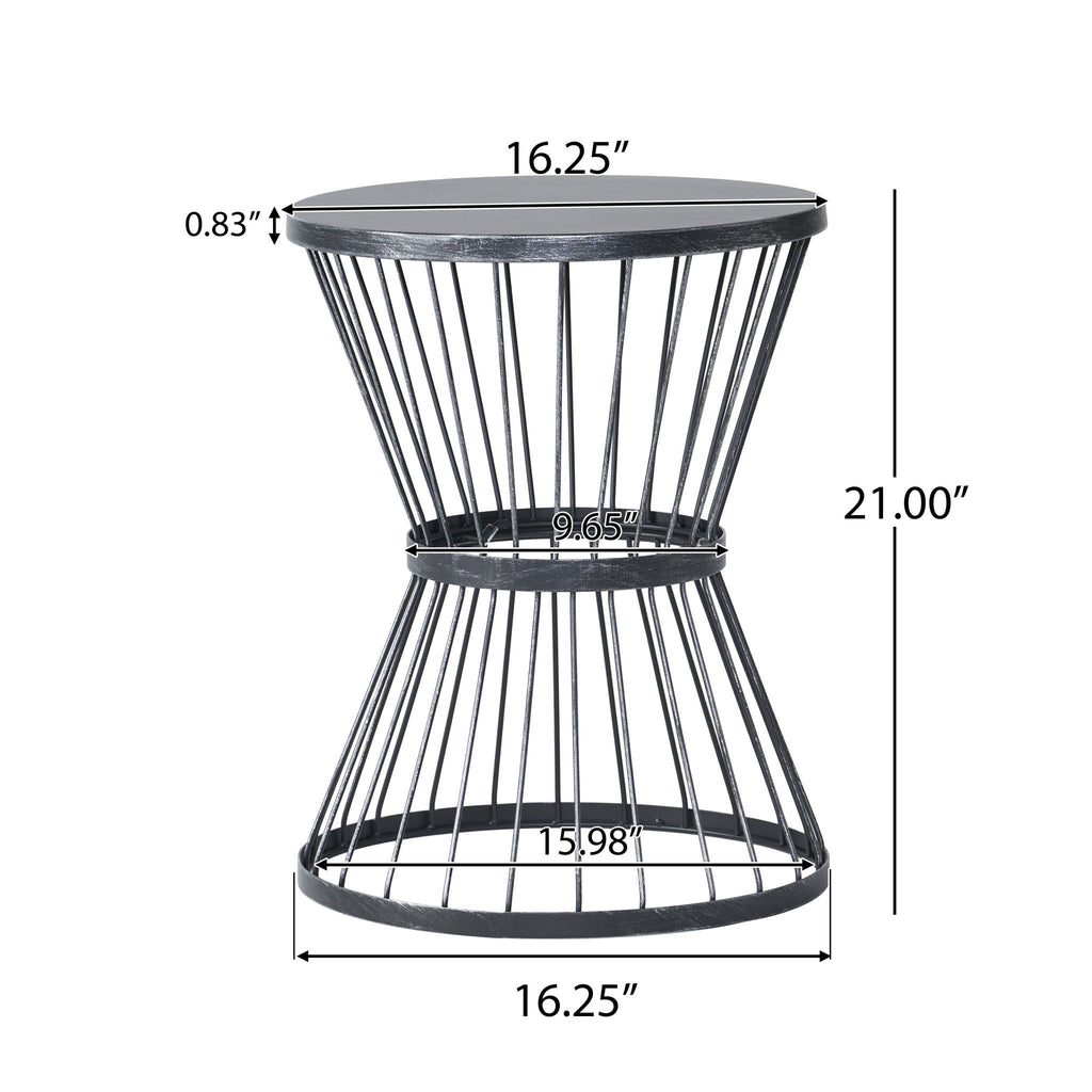 Lassen - Modern Outdoor Side Table With Hourglass Design