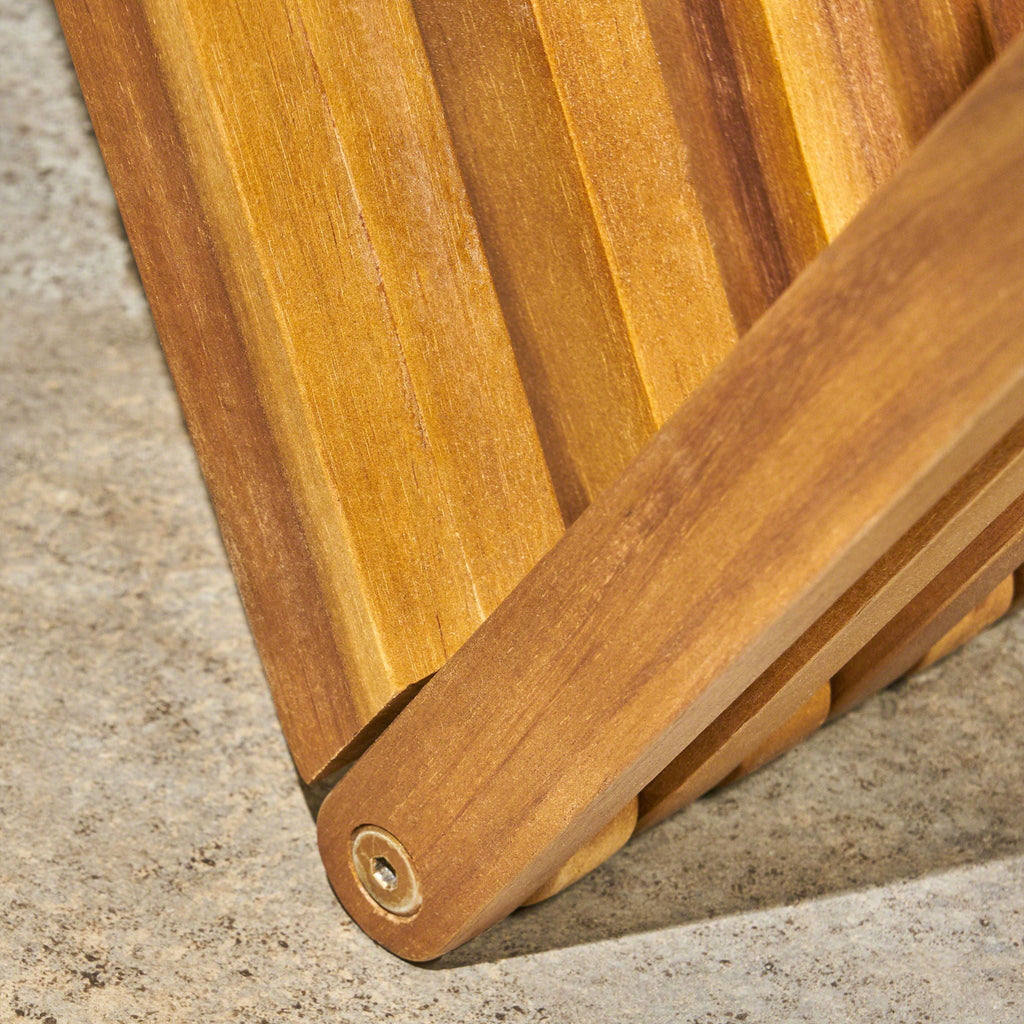 Gloaming - Outdoor Bench With Slat Design And Triangular Base