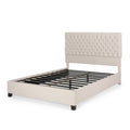 Cumulus - Fully Upholstered Fabric Queen Bed Set - Ivory